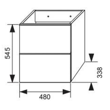 JIKA Тумба под умывальник подвесная Cubito Pure (H4558021745001)